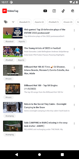 Android application VideoTag screenshort