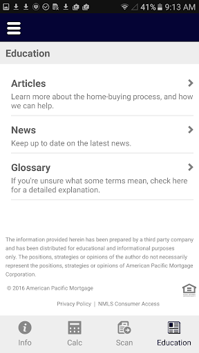 Screenshot of Solano Mortgage