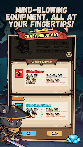 Ninja Cat - Idle Arena 1.3.9 screenshots 2