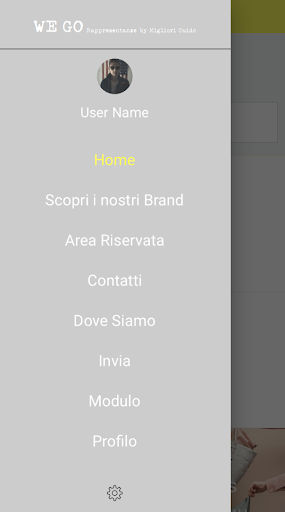 Android application We Go Rappresentanze screenshort