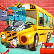 Build the Bus in Factory: Vehicle Builder Games