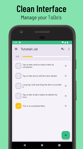 Android application To-Do Items screenshort