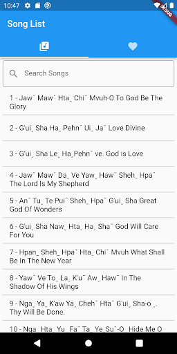 Android application Lahu Songbook screenshort