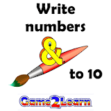 Write numbers to 10 icon