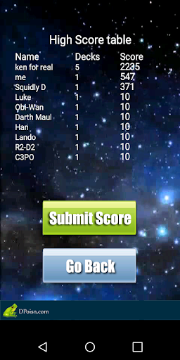 21 Solitaire Game Screen 2