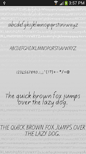 Handwritten fonts for FlipFont Screenshot