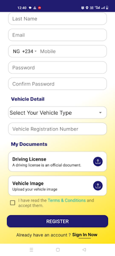 City Spriiint Driver Screen 3
