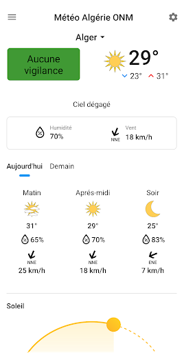 Android application Meteo Algerie ONM screenshort