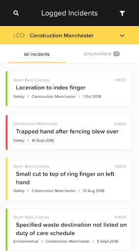 mi | SHE Incident Tracker Screen 2
