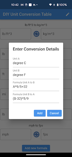 DIY Units Conversion Screen 3