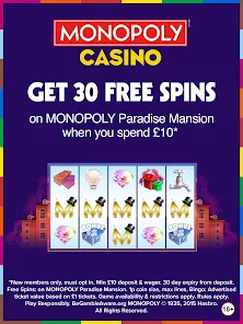 monopoly casino free spins