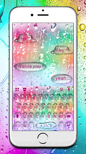 Android application Rainbow Waterdrops Keyboard Th screenshort