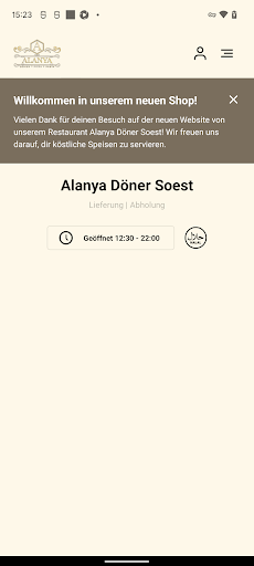Android application Alanya Döner Soest screenshort