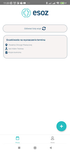 Android application ESOZ Pacjent screenshort