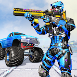 Monster Truck Demolition Robot Hero Shooting Game icon