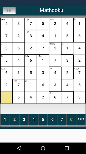 Mathdoku Screen 3
