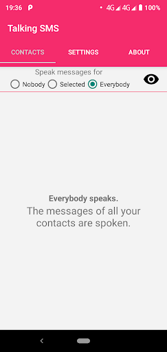 Android application SMS messenger reader screenshort