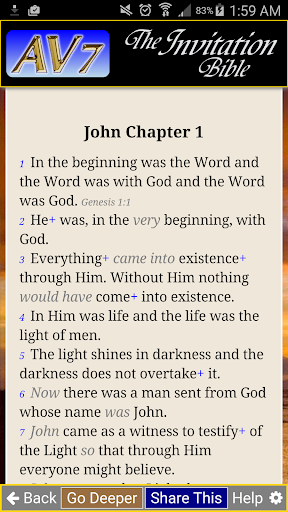 AV7 Bible App Screen 2