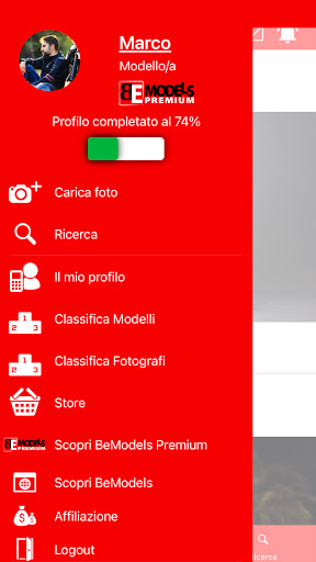Android application BeModels screenshort