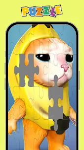 Banana Cat Puzzle Jigsaw