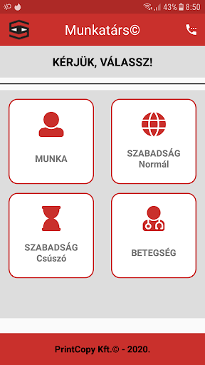 Android application Print Copy Munkatárs screenshort