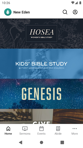 Android application New Eden Church screenshort