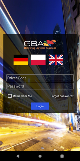 Android application GBA DriverApp screenshort