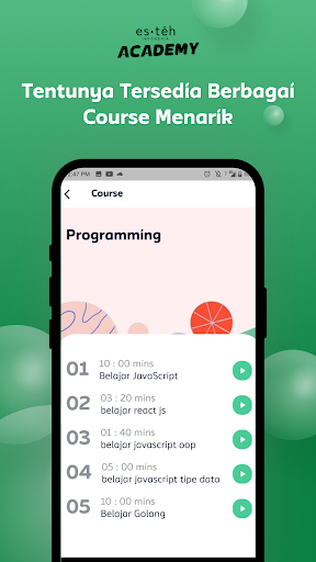Android application Esteh Academy screenshort