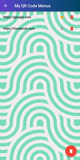 Android application QR Menu screenshort