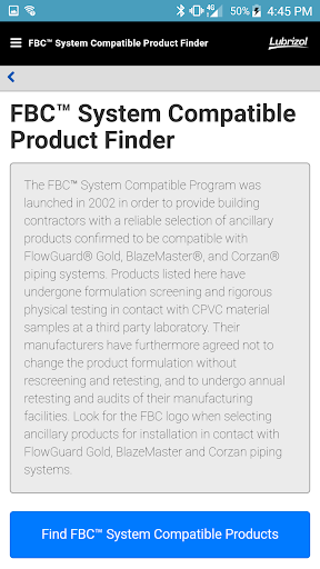 FBC Product Finder Screen 2