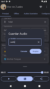 Captura de Pantalla 3 La Voz de Zueira - Texto a Voz android