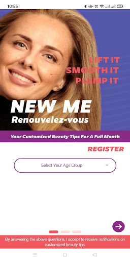 Android application NEW ME APP screenshort
