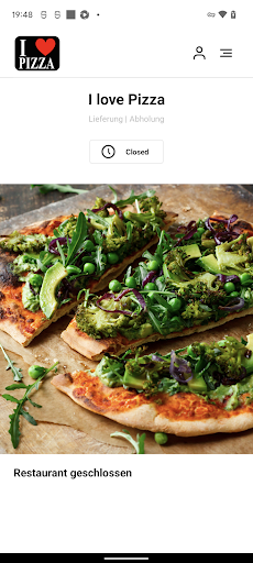 Android application I love Pizza screenshort