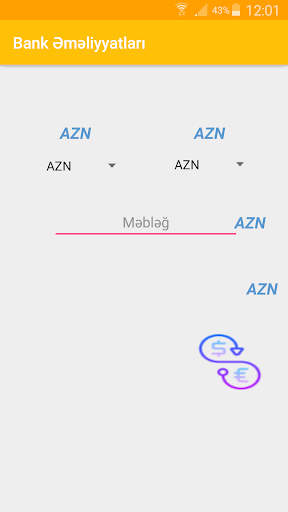 Android application Bank əməliyyatları screenshort