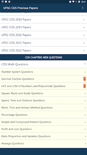 UPSC CDS Practice Papers Screen 2