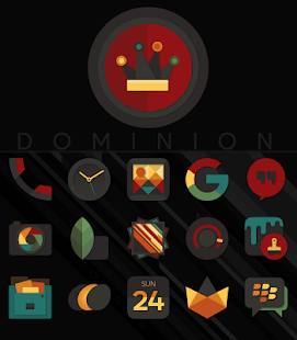 Dominion - Captura de pantalla d'icones retro fosques