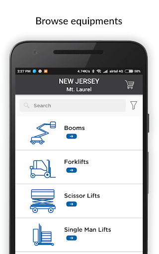 Equipment Depot - Rentals Screen 2