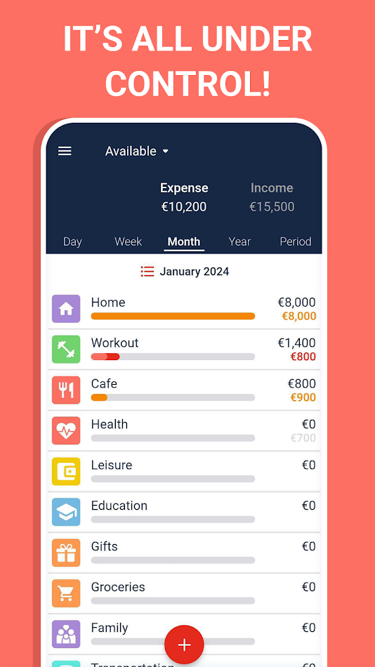 #4. Budget: expense tracker, money (Android) 由: Cleaner + Antivirus + VPN company