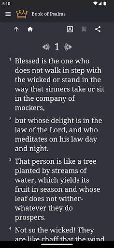 Android application Psalms Book screenshort
