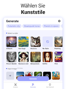 KI ARTA - Kunst-Generator Screenshot