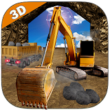 Mine Excavator Crane 3D icon
