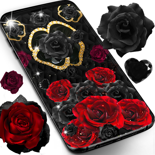 Black rose live wallpaper logo