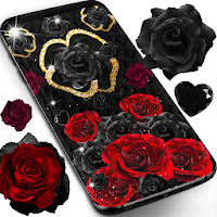 Black rose live wallpaper