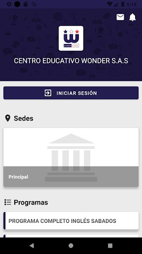 Android application CENTRO EDUCATIVO WONDER S.A.S screenshort