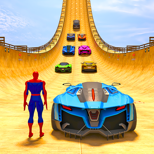 Superhero Car: Mega Ramp Games screenshot 2