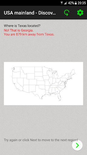 Android application Map Quiz screenshort