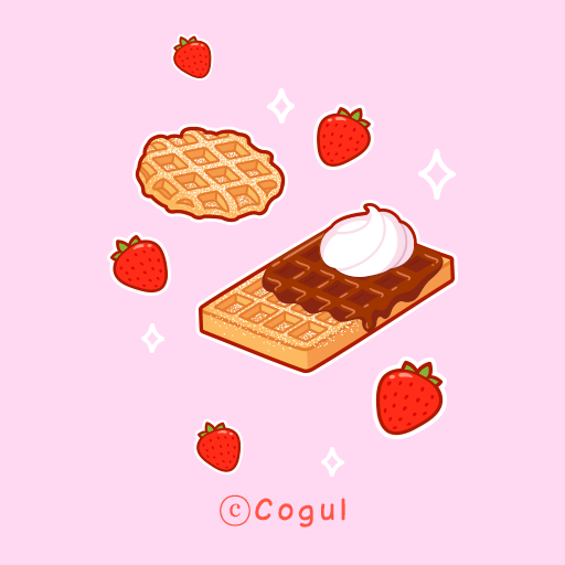 카카오톡 테마 - 스트로베리_와플 logo