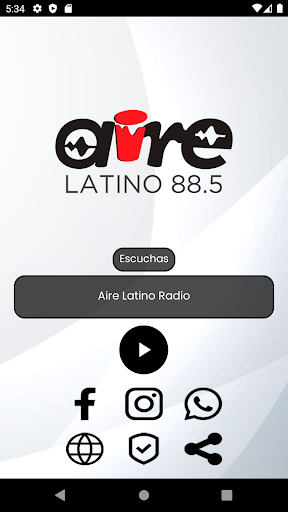 Android application Aire Latino Radio screenshort