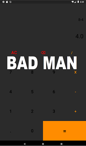 BADMAN CALCULATOR Screen 3