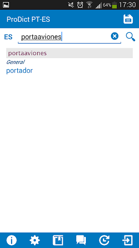Portuguese Spanish dictionar Screen 2